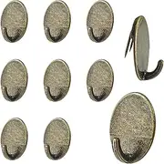 10 Piece Cubicle Hooks,Metal Fabric Clip Hook,Cubicle Clips for Fabric Panels or in Bedroom, Kitchen, Bathroom, Officemate Cubicle Hooks (Bronze)