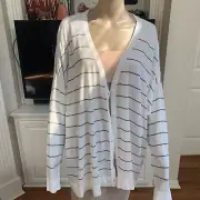 NWT Eileen Fisher Tencel Stretch V-Neck Short Cardigan Size 3X MSRP$268