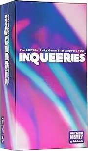 WHAT DO YOU MEME? InQueeries The Pride Party Game — 450 Cards Plus Winner's Crown, Gay Gifts, LGBTQ+ Games for Adults, Queer Party Games