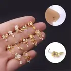 Steel Colorful Nose Nails Body Piercing L Dangle Nose Studs Nose Rings