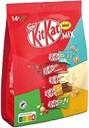 Nestle KitKat Mini Mix, Salted Caramel, Classic, White, Peanut Butter, Hazelnut,14 Bars 197.4g