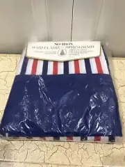 Springmaid Marvelaire Twin Flat Sheet Vintage Patriotic Red White Blue Stripes