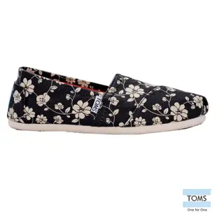 TOMS 花朵黑經典懶人鞋 女款 10004400 BLACK