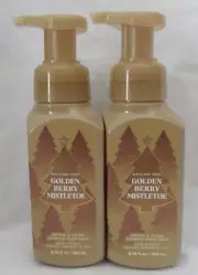 Bath & Body Works Gentle Foaming Hand Soap Set Lot of 2 GOLDEN BERRY MISTLETOE