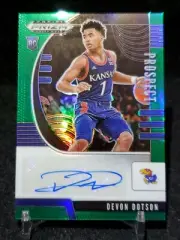 Devon Dotson 2020-21 Panini Prizm Draft Picks Green Prizm Auto Autograph PA-DD