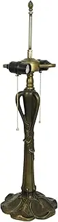 Table Lamp Base Replacement, Only for 16 Inch Tiffany Stained Glass Lampshade Pole Height 25 Inch Bronze Finished Resin Desk Lights Base with 2 Lights KeYJ