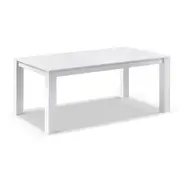 Santorini 1.8m Rectangle Aluminium Dining Table with 2 Bench Seats - Outdoor Aluminium Dining Settings