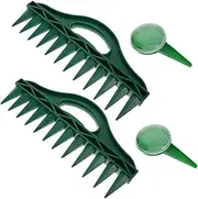 Yardwe Ergonomic Design 12 Hole Planting Tool Dibber for Gardening for Seed Sowing and Fertilization