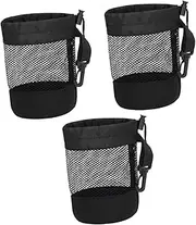 SUPVOX 3pcs Tennis Storage Bag Mesh Bag Drawstring Closure Waist Ball Pouch Portable Case Sports Equipment Organizer