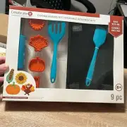 Celebrate It Cookie Baking Kit NEW Fall Thanksgiving Themed 9 pieces bakeware