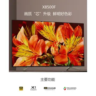 免運費+安裝】新力SONY 65吋 4K HDR 液晶電視  KD-65X8500F 可視範圍:178度