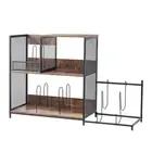 VEVOR 3-Tier Record Player Stand with Guitar Holder, Turntable Stand with Storag