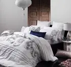 New LOGAN & MASON MIRANDA Embroidered INDIGO KING Quilt Doona Duvet Cover Set