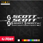 Scott Vinyl Decals Stickers Sheet Bike Frame Cycling Bicycle Cycle