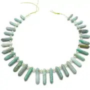 Amazonite Graduated Top Drill Faceted Points Beads Size 6x20-6x25mm 15.5'' Str