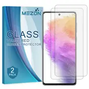 [2 Pack] Samsung Galaxy A73 5G Tempered Glass Crystal Clear Premium 9H HD Screen Protector by MEZON – Case Friendly, Shock Absorption (A73 5G, 9H) – FREE EXPRESS