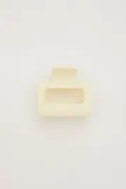 White Square Shaped Hair Claw