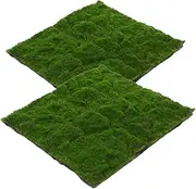 VANZACK 2pcs Artificial Grass Mat: Plastic Fake Turf Roll Pads for Patio Lawn Ornaments Landscaping - Grass Rug Mat for Outdoor Garden Decoration