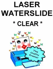 LASER Printer Water Slide Decal Paper - 5 Sheets - CLEAR