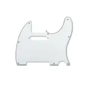 PG-0562-WPM White 3-ply Pickguard w/ Pickup Mounting Holes for Tele/Telecaster