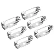 50Pcs Safety Bar Pins 15mm Brooch Clasp Pin Backs for ID Badges Name