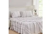 Laura Ashley Heacham Stripe Sheet Set Truffle