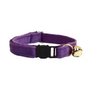 ANYWAGS Cat Collar Dark Purple Large with Safety Buckle, Bell, and Durable Strap Stylish and Comfortable Pet Accessory