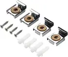 Mirror Hanger Clips Set, 2 Sets (8 Pieces) Metal Spring Loaded Mirror Hanger Cli
