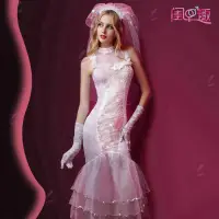 在飛比找蝦皮購物優惠-🔥男女情趣內衣🔥歐美情趣內衣性感白色新娘裝舞臺婚紗服裝角色扮