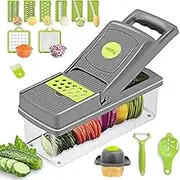 Yotsuba Vegetable Chopper, 14-in-1 Food Chopper with Container, Vegetable Cutter, Veggie Chopper, Onion Chopper, Salad Chopper, Mandoline Slicer & Cheese Grater