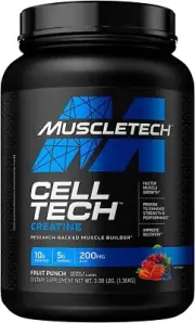 CellTech Creatine Powder Micronized Creatine Creatine HCl Fruit Punch 3 Pounds