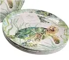 Sigrid Olsen Melamine Sealife Turtle Salad Plates Set Of 4 New