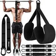 Pull Up Assistance Bands, Adjustable Heavy Duty Resistance Band for Pull Up, 3 Pull Up Bands, Comfortable Fabric Feet/Knee Rest, Assistance Bands for Pull-Up, Home Fitness, Body Stretching, Chin Up