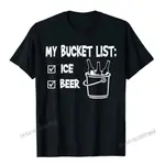 男士 T 恤 MY BUCKET LIST - ICE AND BEER T 恤 CAMISAS CRAZY GROUP