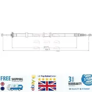 Handbrake CableCAB1588 For Fiat PANDA 500 Abarth 500C 51753526 APEC