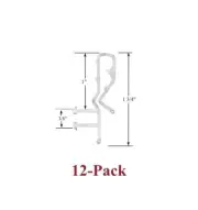 1 3/4" Hidden Channel CLEAR VALANCE RETAINER CLIPS (12-Pack)