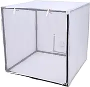 Airbrush Paint Spray Booth, 29.53x29.53x29.53in Portable Spray Paint Booth Tool with Filter and Mesh Curtain Tool for DIY Projects, Mobile Detachable Painting Tent