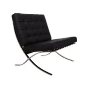 Black Barcelona Chair - Classic Version - Replica