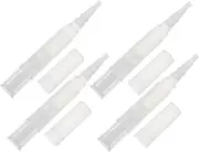 minkissy 4pcs Rotating Pen Lip Gloss Containers Almond Oil Hair Oil Dispenser Reusable Cuticle Oil Pen Empty Nail Oil Pens Empty Refillable Eyelash Growth Liquids Pen Lip Oil Abs White
