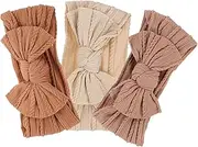 UPKOCH 3pcs Girl Nylon Headbands Soft Elastic Hairbands Adorable Hair Accessories for Photo Shoots Birthdays and Everyday Wear