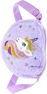 [JEWEDECO] Unicorn Plush Bag Cartoon Shoulder Bag Unicorn Tote Bag Girl Storage Pouch Unicorn Plush Shoulder Bag The Tote Bag Creative Shoulder Bag Cell Phone Purse Unicorn Back Pink