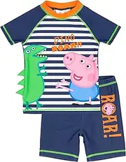 [Peppa Pig] George Pig Swimsuit Boys Kids Dinosaur Two Piece Top Short Swim Set