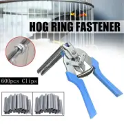 Home Garden Fencing Hog Ring Pliers with 600pcs M Clips Pet Cages Ring Plier
