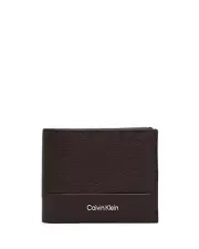 Calvin Klein Leather Wallet with Inside Pockets - Wallets - Brown -Size One