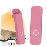 Book Reading Light,Silent Touch Book Lamp for Reading in Bed,Rechargeable Pink