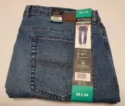 Buffalo David Bitton Men's 5 Pocket Denim Straight Stretch Jean Blue 38×34 NWT