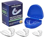 4Pcs Mouth Protector with Storage Case Anti-Grinding Mouthguard Transparent Sports Mouth Guard Stop Bruxism for Teeth Clenching at Night