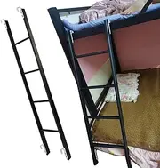 Black Bunk Bed Ladder Replacement, RV Camper Caravan Bunk Ladder Only, 45"/50"/55"/59" Metal Step Ladder for Home Dorm Loft, Adjustable (Size : 130cm/50)