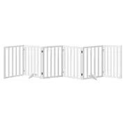 Alopet Wooden Pet Gate Dog Fence 284x80cm 6 Panels Safety Stair Barrier Security Door