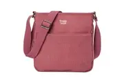 Troop London: Classic Small Zip Top Shoulder Bag - Pink